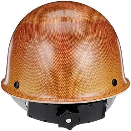 MSA 816651 Skullgard Cap Style Safety Hard Hat with Swing Ratchet Suspension | Non-slotted Cap, Made of Phenolic Resin, Radiant Heat Loads up to 350F - Standard Size in Tan