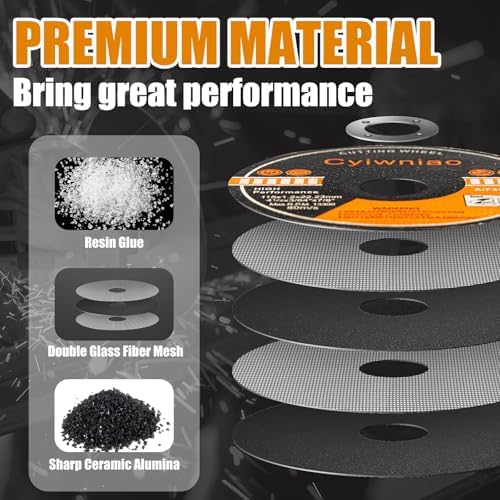 200 Pack 4-1/2 Inch Cut Off Wheels for Angle Grinder, Metal Cutting Discs