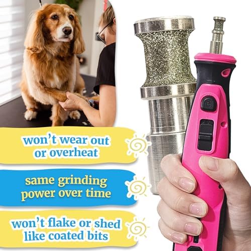 Diamondg Dog Nail Grinder Bits - Diamond-Coated, 80 Grit Body, 1Pack, Small