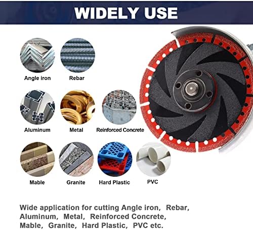 Metal Cutting Diamond Blade 5"- BRSCHNITT 2pcs 125mm All-Purpose Diamond Saw Blade for Rebar Sheet Metal Angle Iron Stainless Steel Concrete.