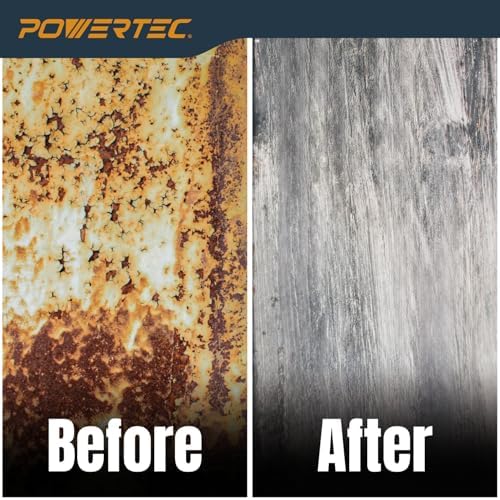 POWERTEC 4-1/2 Inch Strip Discs for Angle Grinder 6-Pack, 7/8" Arbor Stripping Wheel - Remove Paint Coating Rust Welds Oxidation for Metal & Wood Surface Preparation (11103)