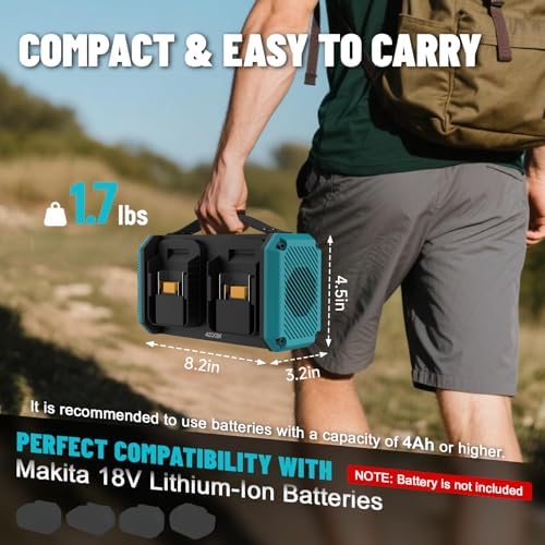 Azocek 350W Power Inverter Compatible with Ma-Kita 18V Battery(No Battery)