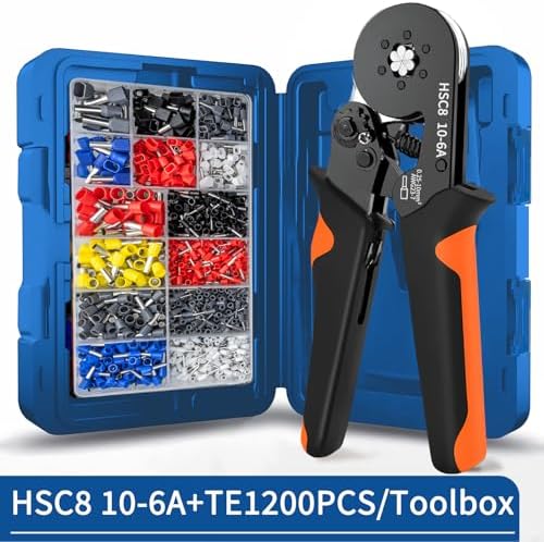 Crimping Terminal,Multiple Crimping Pliers HSC86-4/6 Combination,Electrical Equipment Connector,Wire Connection Terminal(HSC8 10-6A TE1200box)