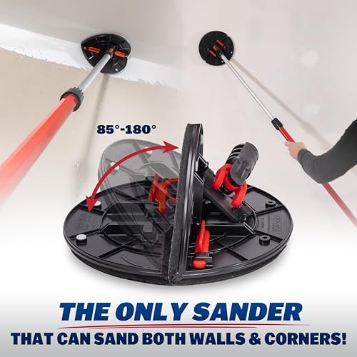 WAL-Board Tools Folding Radial Drywall Sander Kit, 9 Inch, 18 Sanding Discs