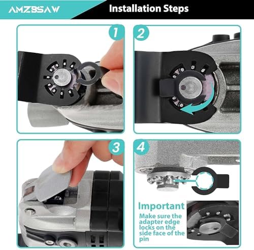 AMZBSAW 100PCS Oscillating Blades, 6 Types for Wood, Metal & Plastic