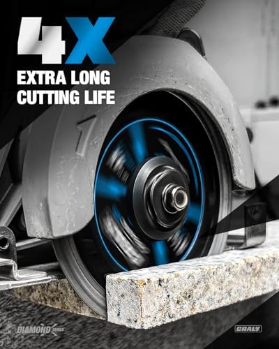 CRALY 4-1/2 Inch Super Thin Diamond Blade, 7/8 in Arbor, 4.5'' Diamond Tile Blade for Angle Grinder & Tile Saw, Diamond Cutting Wheel for Cutting Ceramic, Tile, Marble, Granite, Brick, Porcelain