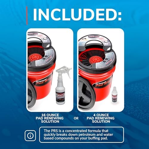GRIT GUARD Universal Pad Washer Kit - Polishing Pad Cleaner Compatible with Dual Action Rotary and Orbital Polisher Foam, Wool, Microfiber, Felt Disc - Made in the USA