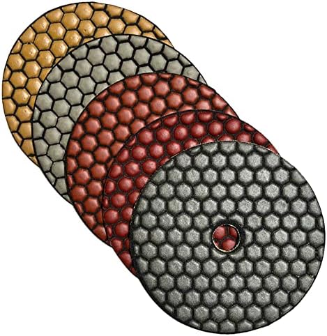 5" Dry Stone Polishing Pads Set, 50-800 Grit