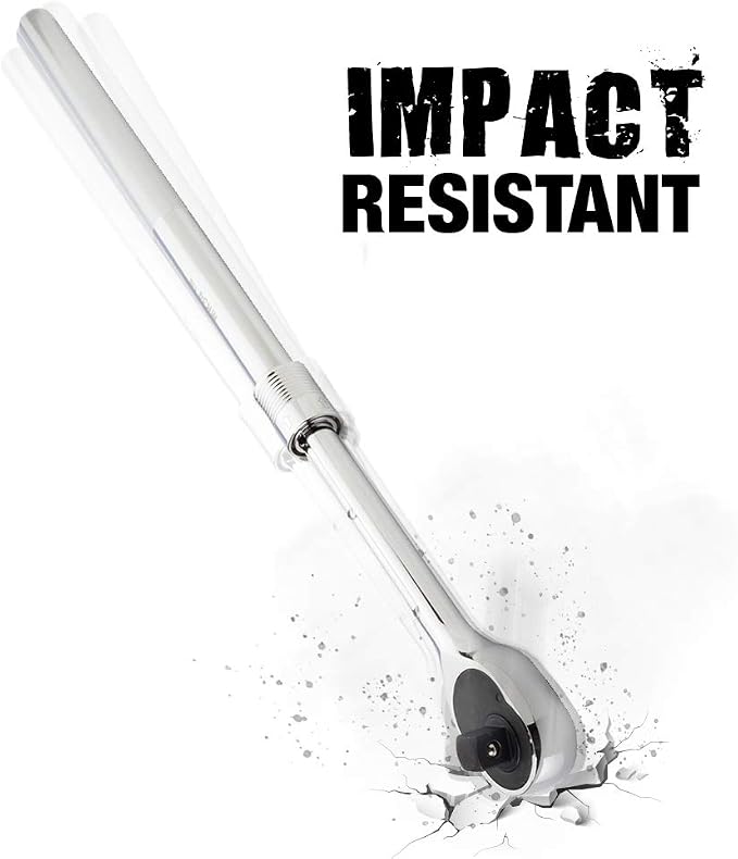 EZRED 3/4" Drive Extendable Ratchet with Reinforced Steel Telsecoping Locking Shaft