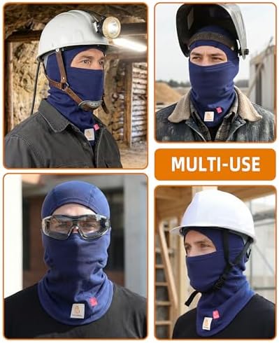 BOCOMAL FR Balaclava with Face Mask 7oz Midweight Arc Rated NFPA2112 CAT2