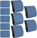 8x19 Inch Floor Sanding Belts 10 Pcs 5 Grits Sizes (2 Each of 40/60/80/100/120 Grits) Heavy Duty Belt Sander Zirconia Belt Sander Paper for Wood, Metal, Stainless Steel, Cars, and Furniture