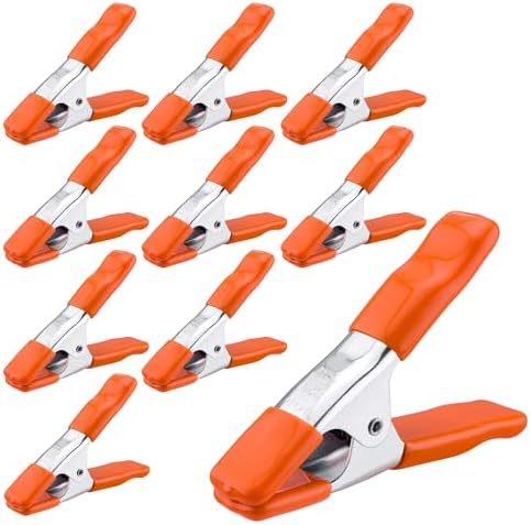 PONY 4" Heavy Duty Metal Spring Clamps with Protective Tips, 10-Piece