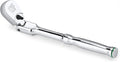 SK 1/4" Drive Flex Head Ratchet, Swivel Ratchet Handle, 90-Tooth Pear Head | Premium CR-V Steel, Reversible Design, with Contoured Handle