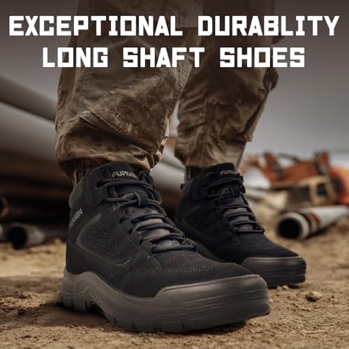 Furuian Steel Toe Boots for Men Women Lightweight Work Boots Pioneer Series