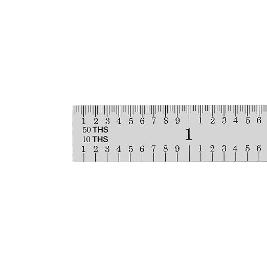 PEC Tools 6" Flexible Mechinist Rule, High-Quality Stainless Steel, 3R Graduation (1/32", 1/64", 1/10", 1/50"), PEC Pocket Metal Ruler Trusted by Professionals Since 1960, Made in USA