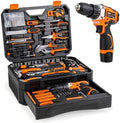 XOOL 313-Piece Home Tool Kit with 12V Cordless Drill, Toolbox with Drawer, All-in-One Tool Set for DIY, Home & Garage