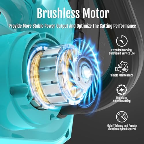 YARDCARE 4.0Ah Battery Chainsaw 12-Inch,18V-20V Electric Chainsaw Cordless, Brushless Motor, Dual Modes, LED Display, for Professional Wood Cutting and Tree Pruning