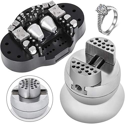 VEVOR Ball Vise 3" Engraving Setting Tool 360°Rotation Professional Ball Vise 30 PCS Attachment Jewelry Engraving Block Tools Standard Block (3inch)