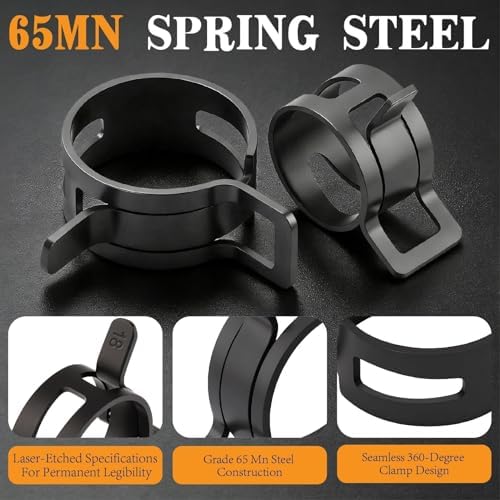 355PCS 17 Sizes Spring Band Hose Clamps Assortment with Two Pliers Tool