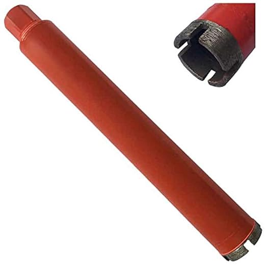 2-1/4" Wet Drill Core Bits for Concrete and Hard Masonry, 10mm Segment Height, 14" Drilling Depth, 1-1/4"-7 Arbor, Wet Only