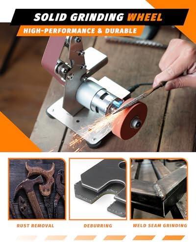Mini Belt Sander, Electric Small Sander Knife Sharpener, 5.1''x6.7''x7.5''