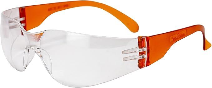 BISON LIFE Clear Safety Glasses – ANSI Z87.1 Scratch & Impact Resistant Wrap Around Eye Protection Goggles for Men & Women