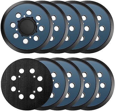 10 Pack Replacement Sanding Pads for Dewalt 5 inch 8 Hole Hook and Loop DWE64233& N329079 Orbital Sander Backing Pad Replacement Parts Compatible with DWE6421-B2 DWE6421-B3 DWE6423/6423K DWE6421/6421K