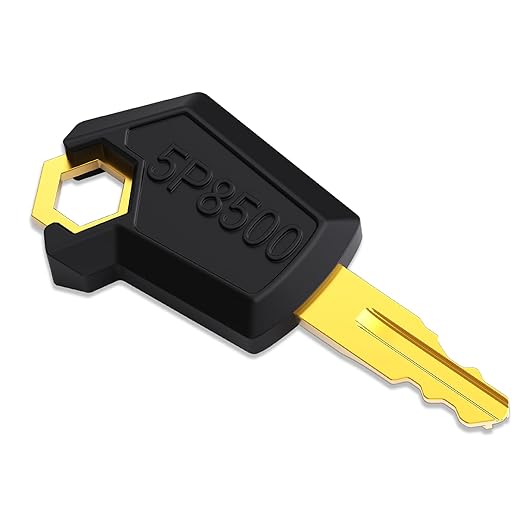 10Pcs CAT 5P8500 Ignition Switch Keys Equipment Key Set, Caterpillar Excavator Equipment Keys