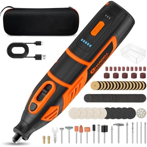 HARDELL 12V Cordless Rotary Tool Kit, 35000RPM Higher Power Rotary Tool