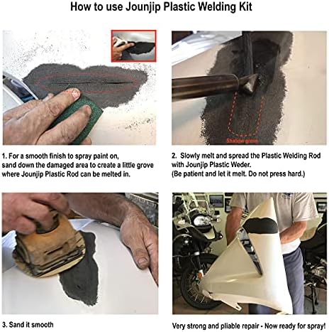 JOUNJIP Standard Plastic Welding Repair Kit UL-Certified Plastic Welder 80W