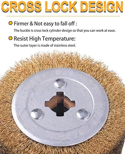 4.7" x 4" Copper Plated Steel Wire Brush Drum Surface Conditioning Tool