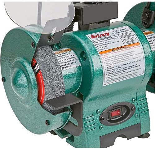 Grizzly Industrial T24463-6" Bench Grinder with Work Light