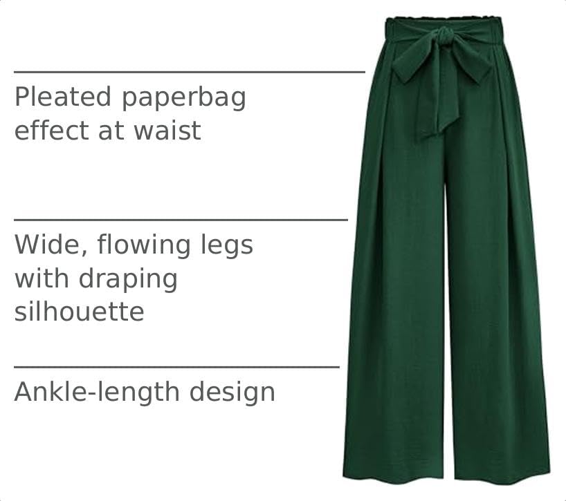 PRETTYGARDEN Women's Palazzo Wide Leg Work Dress Pants