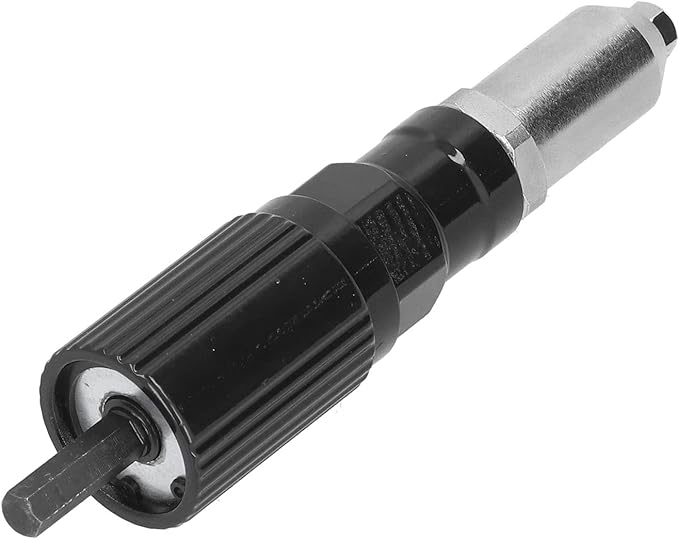 Electric Rivet Nut Gun Drill Adapter, Electric Rivet Gun Adapter Black Hex Shank Cordless Riveting Drills Adaptors for Door