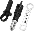 Car Pop Rivet Gun Adapter Kit, Cordless Vehicle Electric Riveter Drill Attachment with 4 Rivet Head, Automotive Power Drill Adapter Tool Kit, Universal for Most Vehicles