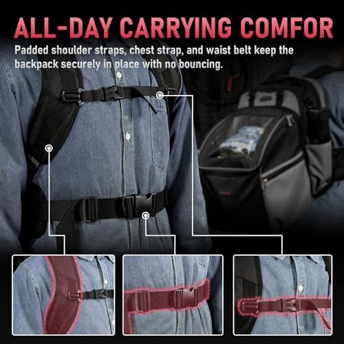 YESWELDER 2-in-1 Detachable Welding Backpack, Helmet and Tool Bag
