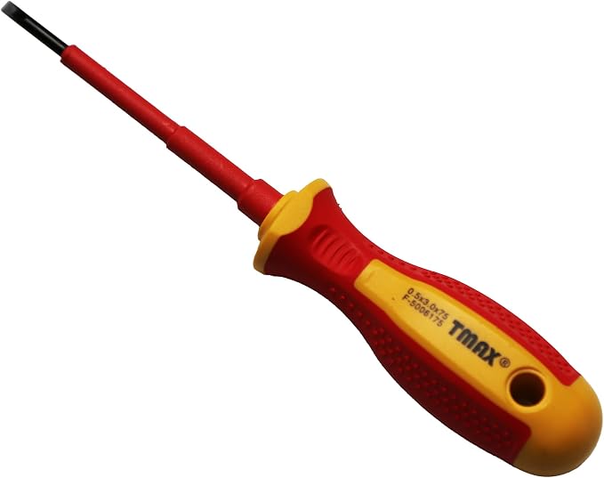 TMAX 1000V VDE Insulated Electrician Magnetic Screwdriver, 3mm (1/8") Flat
