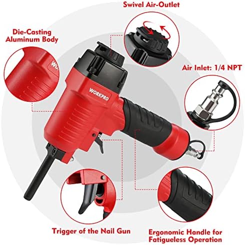 WORKPRO Pneumatic Nail Remover, Heavy Duty Nail Puller, 60-100 PSI