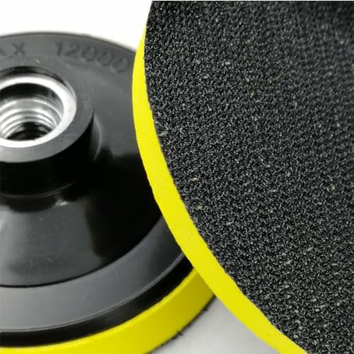 SHDIATOOL 4-Inch Backer Pad Backing pad of Foam Plastic Body with 5/8-Inch-11 Thread for Diamond Polishing Pads Pack of 10