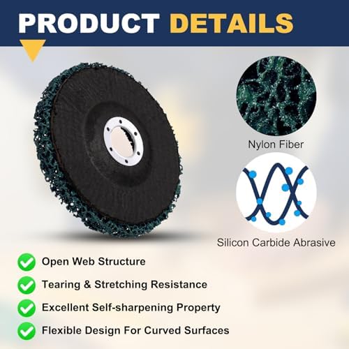 5" x7/8"(Arbor) Paint Stripper Discs for Angle Grinder Green