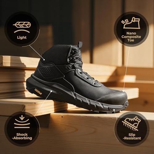 NORTIV 8 Composite Toe Work Boots for Men Waterproof