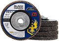 BHA 4.5" x5/8-11 T27 High Density Zirconia Flap Discs, 80 Grit - 5 Pack