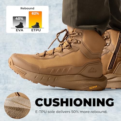 NORTIV 8 Men's Tactical Hiking Boots Lightweight Cushion