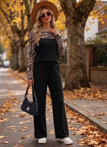 WIHOLL Two Piece Sets for Women Fall Outfits Casual Matching Lounge Sets