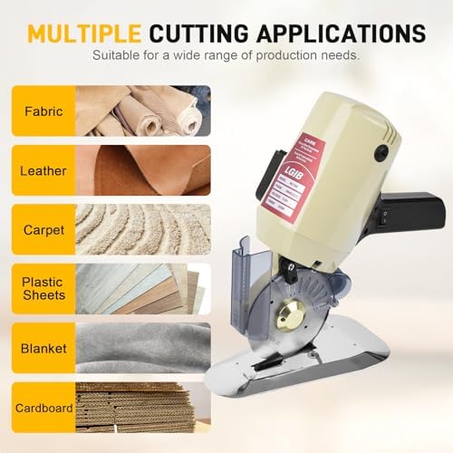 Electric Fabric Rotary Cutter, 250W Cloth Cutting Machine