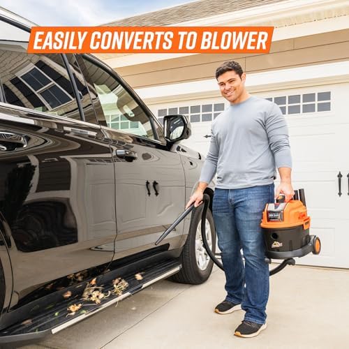 Armor All DAA202W 0901 2.5 Gal 20V Max Cordless Wet/Dry Vac Orange/Black