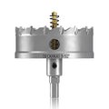 3-1/2" TCT Hole Saw for Hard Metal, Heavy Duty 90mm Tungsten Carbide Tipped Hole Cutter with Spring-Loaded Pilot Drill Bit for Stainless Steel, Metal, Iron, and Plastic.