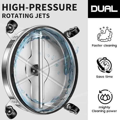 LidoDola 16.5'' Pressure Washer Surface Cleaner, Power Washer Accessory
