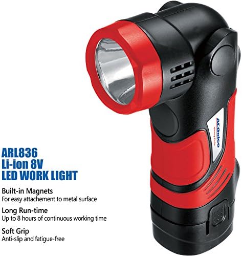 ACDelco ARD847Li Cordless 8V Li-ion compact Drill/Driver Impact Wrench 3 PC Combo Kit with Case, LED Work Light, 2-Port Charger, and 2 Batteries