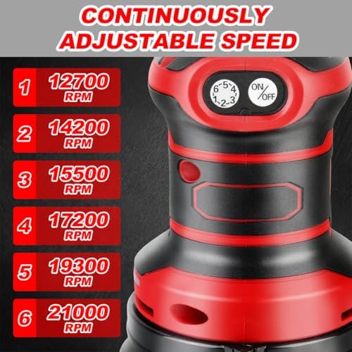 Brushless Random Orbit Sander 6 Speed Electric Sander